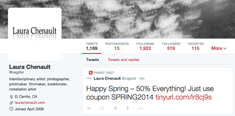 Laura's Twitter Account Detail