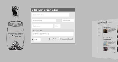 Credit Card Tip Screen for LauraChenault.com