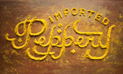 Peppery from Food Typography