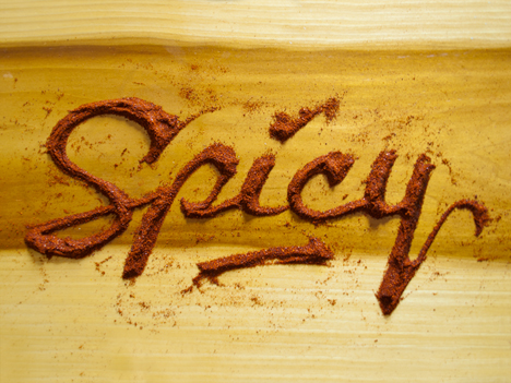 Spicy from Food Typography