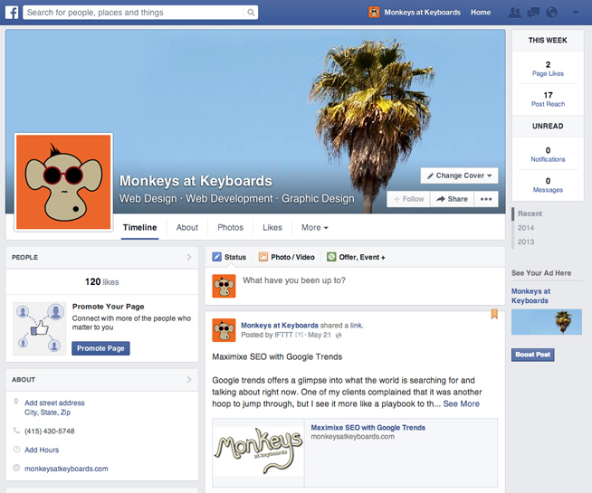 Monkeys at Keyboards New Facebook Fan Page