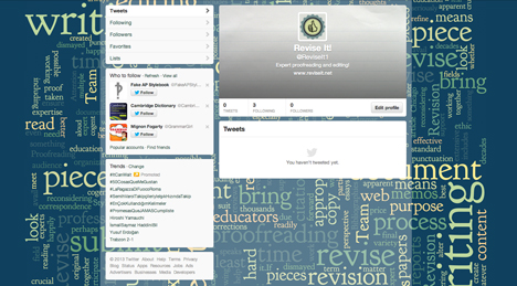 The Original Twitter Design for Revise It! 