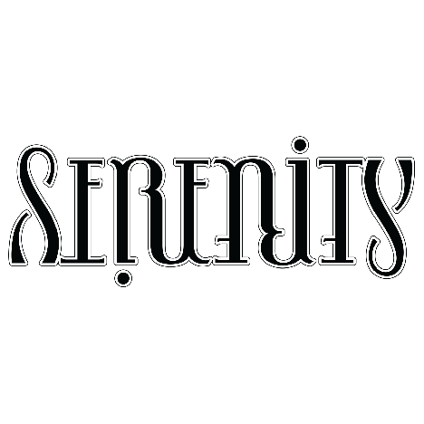 Serenity Ambigram by John Langdon