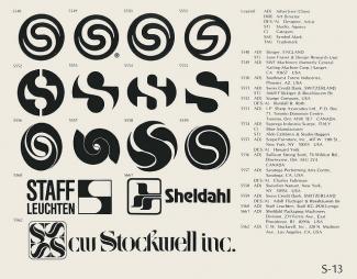 Page from a mid 79s copy of World of Logotypes