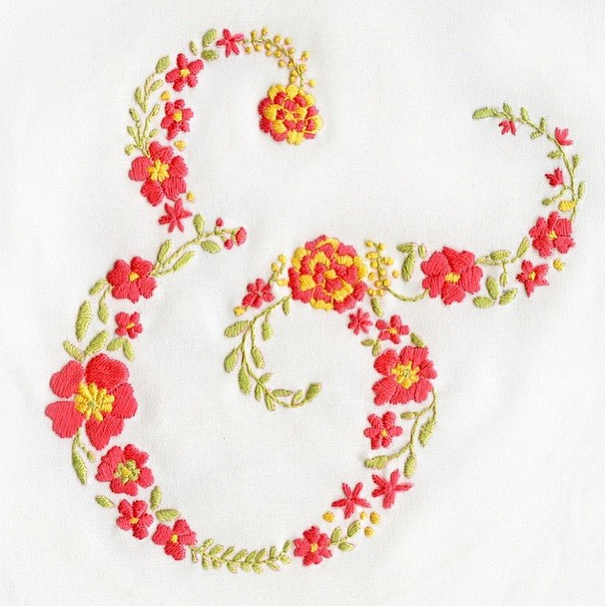 Embroidery ampersand by @lauralejandraca