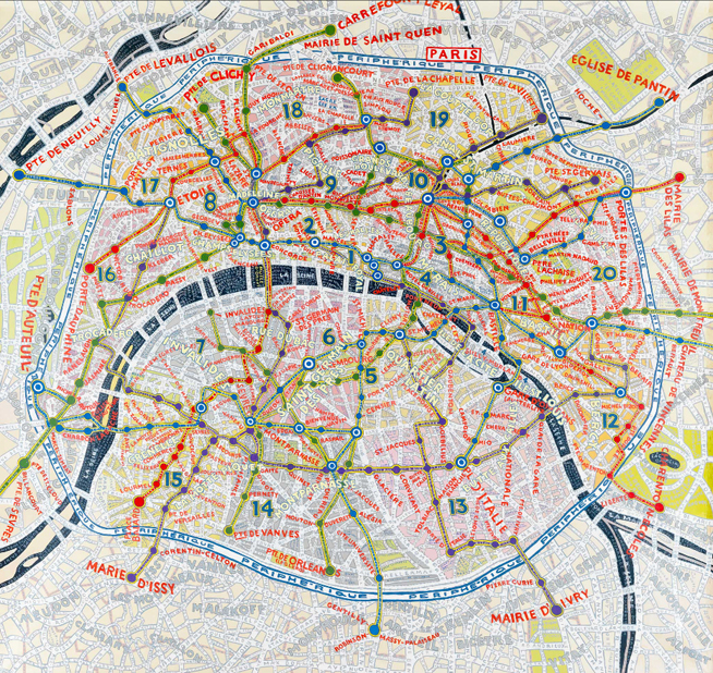 Paris by Paula Scher Maps