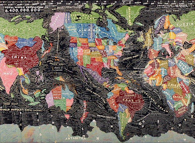 World by Paula Scher Map