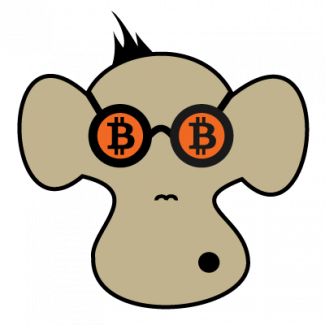 Monkey with Bitcoin glasses